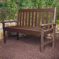Garden Gear Walnut Wood Effect Brown 92 x 65 x 132 cm Garden Bench