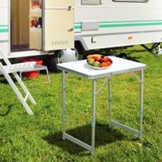 Garden & Outdoor Furniture OutSunny Patio Foldable Picnic Table Silver