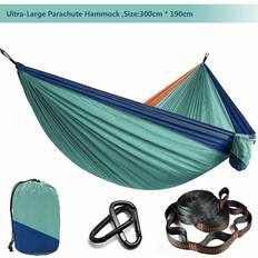 Blue Hammocks PlayMc Solid Color Parachute Hammock Blue Orange
