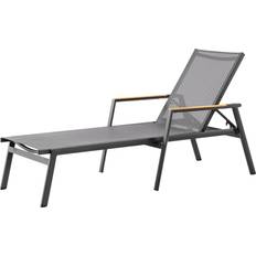 BEST Sonnenliege Paros 196 cm x 76 cm x 36 cm Anthrazit
