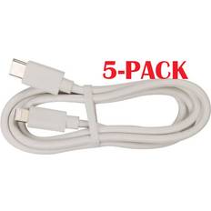 5-Pack USB-C Lightning Cable 1m Vit