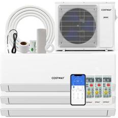 Heating Pumps Costway 36000 BTU 3 Zone 23 SEER2 Mini Split Air Conditioner