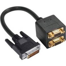Exertis Connect VGA Adapterkabel 0.3 m Stecker 2 Buchse Splitter