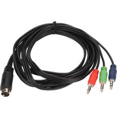 Mini DIN to 3 DC 3.5mm 9 Pin Adapter Cord