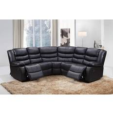 Leather corner sofas Roma 5 Seater Leather Recliner Corner Set Sofa