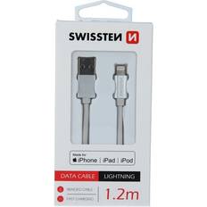 Kabler Swissten MFI Textile Fast Charge 3A Lightning Data IR