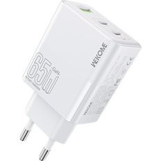 GaN Snabbladdare 65W USB-A 2x USB-C