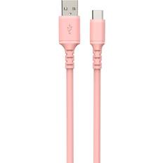 DCU USB A to USB-C Charging Cable Pink 1m