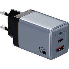 45W GaN Väggladdare USB-C USB-A
