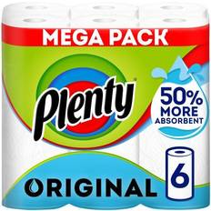 6 Rolls 600 Sheets Kitchen Towel White