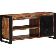 VidaXL Bruna Förvaringsbänkar vidaXL Skobänk Flerfärgad 100x40x50 cm Massiv Återvunnet Trä Förvaringsbänk