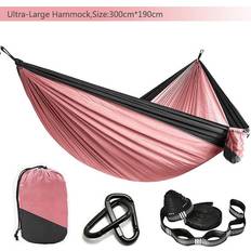 Pink Hammocks Greenzech Solid Color Parachute Hammock with Straps
