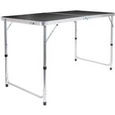 Black Picnic Tables Harbour Housewares Height Adjustable Aluminium Folding Picnic Table Black