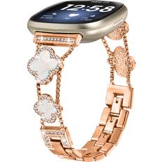 INF Fitbit Versa Armbånd INF Cloverlink Armband Fitbit Versa 3 4 Sense 2 Roségold