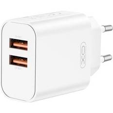 CE34 Vægoplader 2xUSB-A 2.4A Hvid
