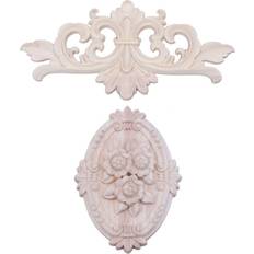 Appliques & Onlays on sale Tlily Wood Carved Corner Onlay Applique 13x9cm