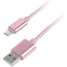 2M Mikro USB Latauskaapeli Pinkki