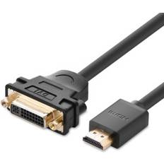 Hpa Adapterkabel DVI Hona HDMI Hane 22cm Svart