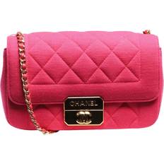 Chanel Bags Chanel Chic with Me Mini Diamond Quilted Jersey and Leather Body Bag - Fuschia