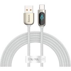 Baseus USB Typ-C 5A Kabel Display 2 m Vit