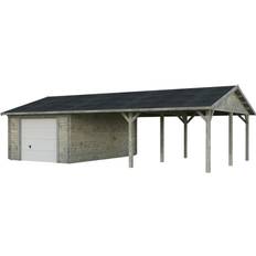 Gråa Garage Palmako Garage Roger Carport 53.1 m2 Takskjutport (Byggnadsarea )