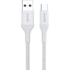Braided 18W USB-A to USB-C Cable 1.2m Vit