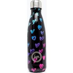 Hype Unisex Scribble Heart Pink Crest Water Bottle