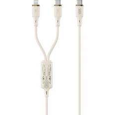 2in1 USB-C Lightning USB-C Cable NB-Q262 Beige