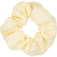Tweed Scrunchie Pale Yellow