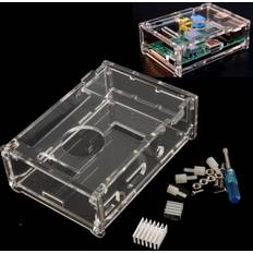 Transparent Clear Acrylic Case Box With 2 Heatsink Kit