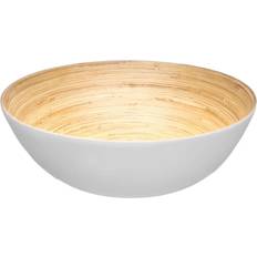 Saladeschalen Secret de Gourmet Slakom Serveer Schaal Bamboe Wit 30cm