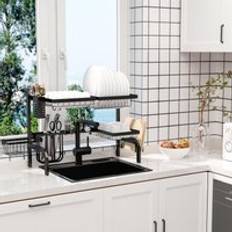Homcom 2 Tier Adjustable Over The Sink Dish Drainer