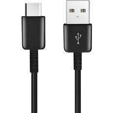 USB-A USB-C 1m Kabel Sort