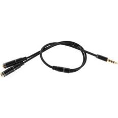 Lux-Case 3.5mm Hane Till Två Audio Splitter Kabel