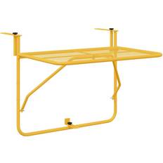VidaXL Altanborde Havemøbler vidaXL Foldbart Hængende Knaldgul 60x40 cm Stål Altanbord