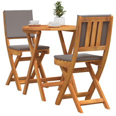 VidaXL Trä Caféset vidaXL 3-delat Fällbart Bistroset Massivt Akaciaträ Caféset