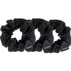Cloud & Glow Silk Scrunchies 4 cm Black 3 PCS