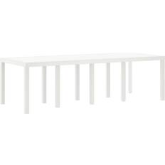 Plast Haveborde vidaXL Havebord Hvid 250x100x73 cm Poly Rattan
