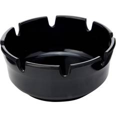 Black Ashtrays Piazza Plastic Round Design Outdoor Ashtray 10 cm