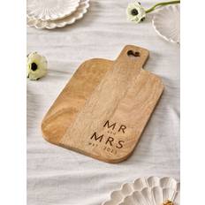 Kökstillbehör NEXT Natural Mr and Mrs Est 2025 Wedding Chopping Board Schneidebrett