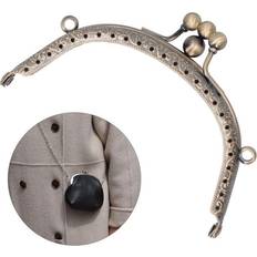 Lompakot ja Avaimenperät Purse Frame Semicircular Embossed Retro Double Ring Antique Brass Handle