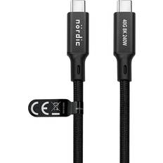 Kabler Nordic 1.5 m USB4 USB-C Nylonflettet Kabel PD3.1
