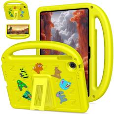 Gul Bumper Covers Eiderwood Lenovo Tab 10.1 Børne Cover Kickstand Håndholder Gul