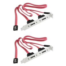 Tauoh Dual Port SATA Serial Cable to ESATA Bracket Adapter