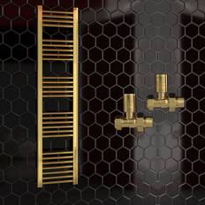 Heated Towel Rails Myhomeware 550mm Wide Gold Heated Bathroom Towel Rail