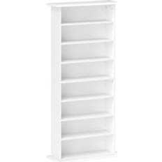CD & Vinyl Storage Homcom 360 CD 185 Blu-ray Storage Unit White