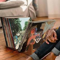 CD & Vinyl Storage Vinyl Styl Vinyl Tonic Oak LP Display Rack