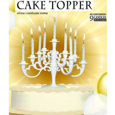 Velas de pastel Horror-Shop Weißer Kerzenständer für Kuchen Torten