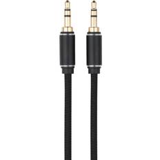 Mini Jack M-M 1.5 m Svart