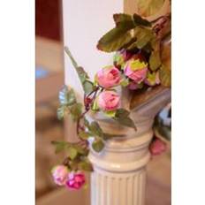 Pink Garlands Best Artificial 7ft Silk Mini Rose Garland Pink